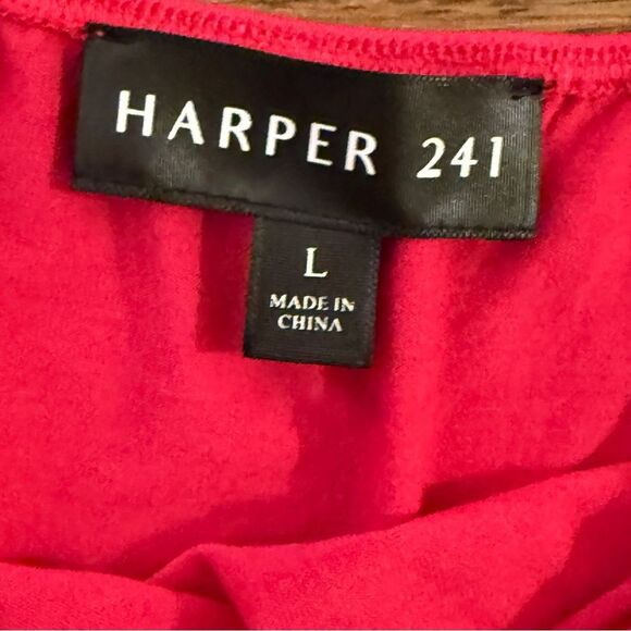 Harper 241 Women's Fuchsia Pink Sleeveless Peplum Top Large - Picture 10 of 11